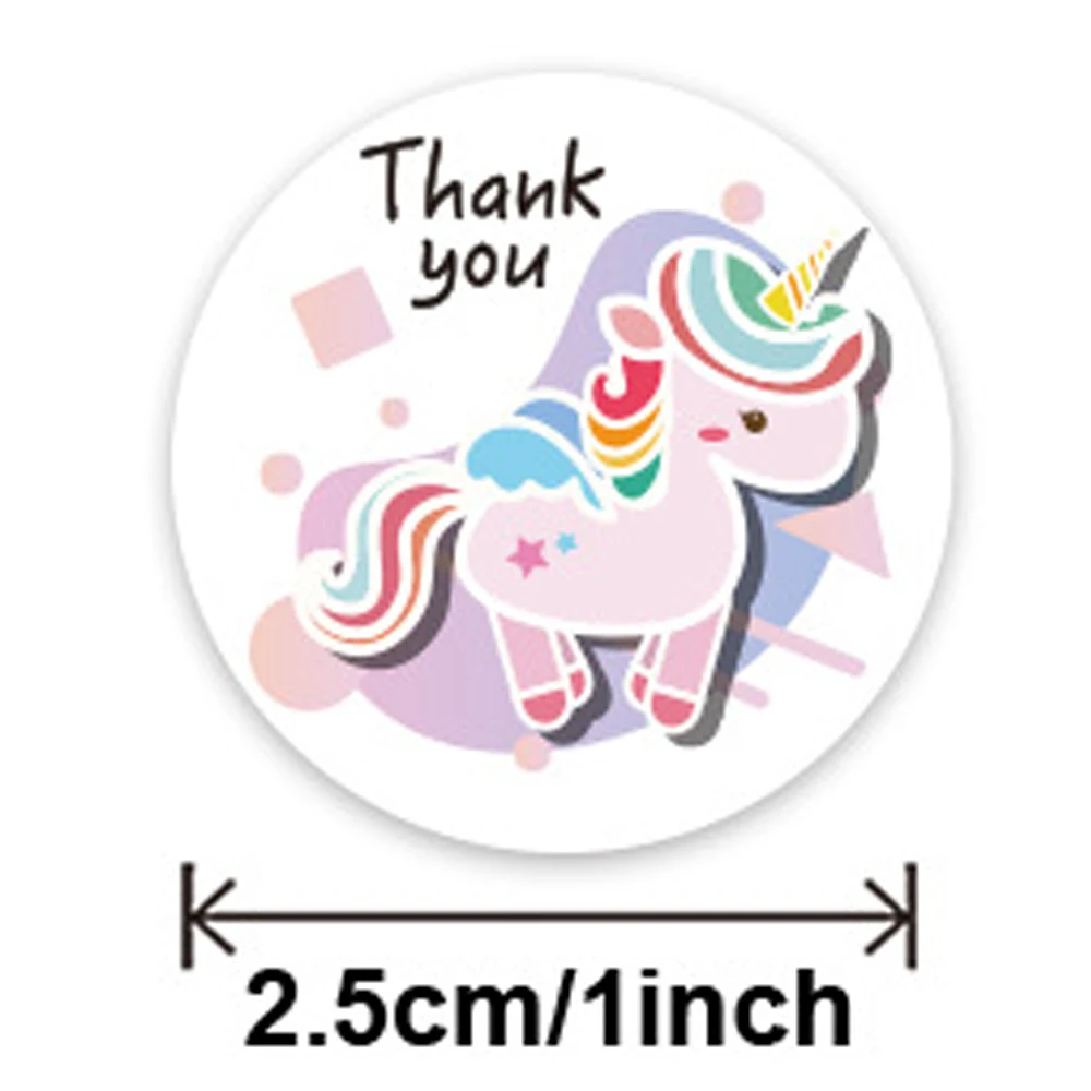 100-500pcs Unicorn Sticker Cute Animals Sticker for Kids Classic Toy Decoration School Teacher Supplies Encouragement Sticker