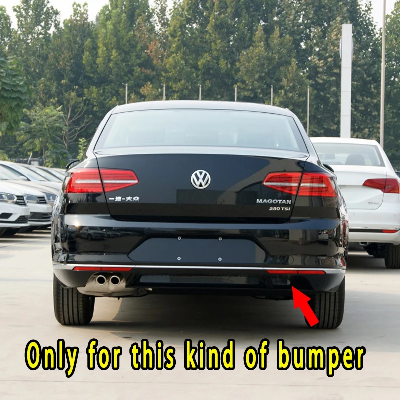 For Passat Variant B8 2015 2017 2018 2019 ABS Black Sliver Rear Bumper Lip Trunk Spoiler Sport Diffuser Protector Car Styling