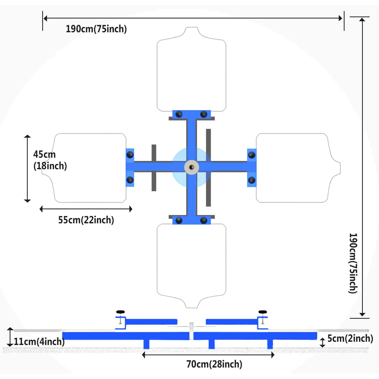 VEVOR 1/4 Couleurs 1/2/4 Stations Machine d'Impression d'Écran Presse de Sérigraphie Rotative 360° pour Impression sur Substrat