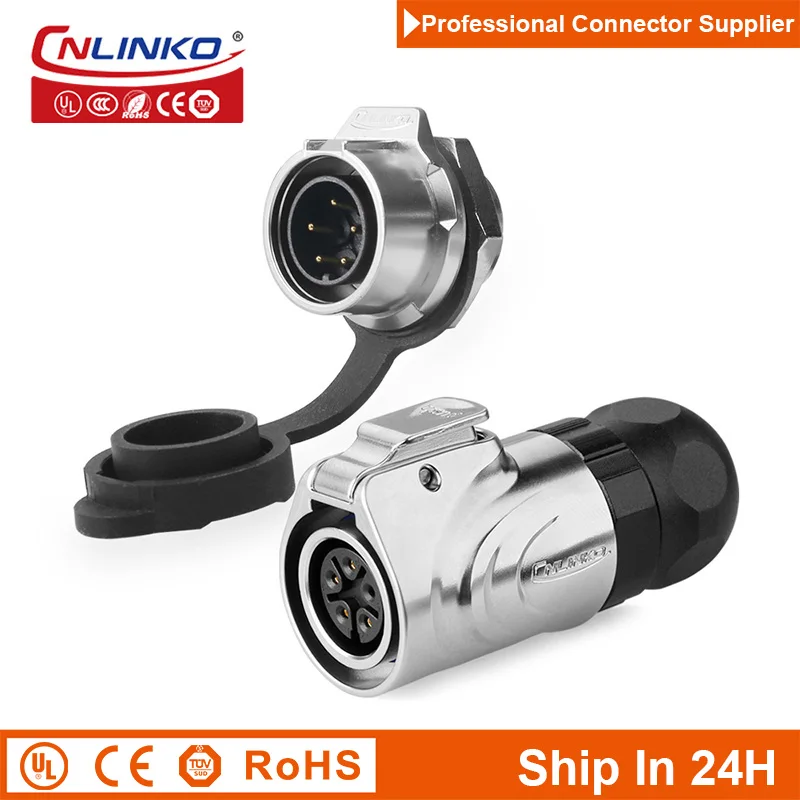 Cnlinko LP16 Aviation 5pin M16 Waterproof Circular Power Connector Male Female Socket Plug Wire Joint for Mechanical Engineering