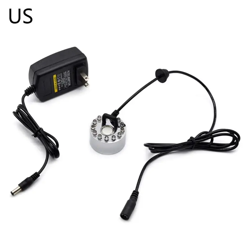 2022 جديد جهاز تكوين ضباب بالموجات فوق الصوتية مولد مبيد البخاخات نافورة الماء بركة 12 LED البخاخة الهواء المرطب الولايات المتحدة/المملكة المتحدة/الاتحاد الأوروبي/الاتحاد الافريقي التوصيل