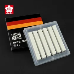 SAKURA Pastel Art Drawing Set Chalk Crayons Soft Dry Pastel 6/12 Black White Box Set for Students Art Supplies NCT Series