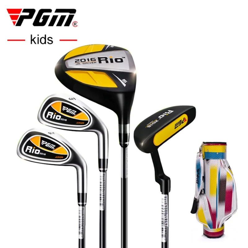 PGM Kids Golf Rio Clubs Set Junior Right Handed Stainless Steel Children Beginners Practice 4pcs Pole with Bag JRTG004 Wholesale