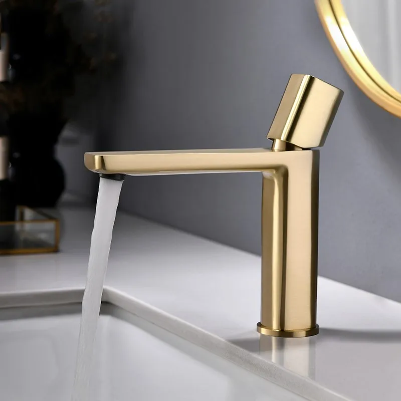 Brushed gold /chrome / black/white/ Gun gray colour brass bathroom sink faucet cold hot water basin mixer faucet tap top quality