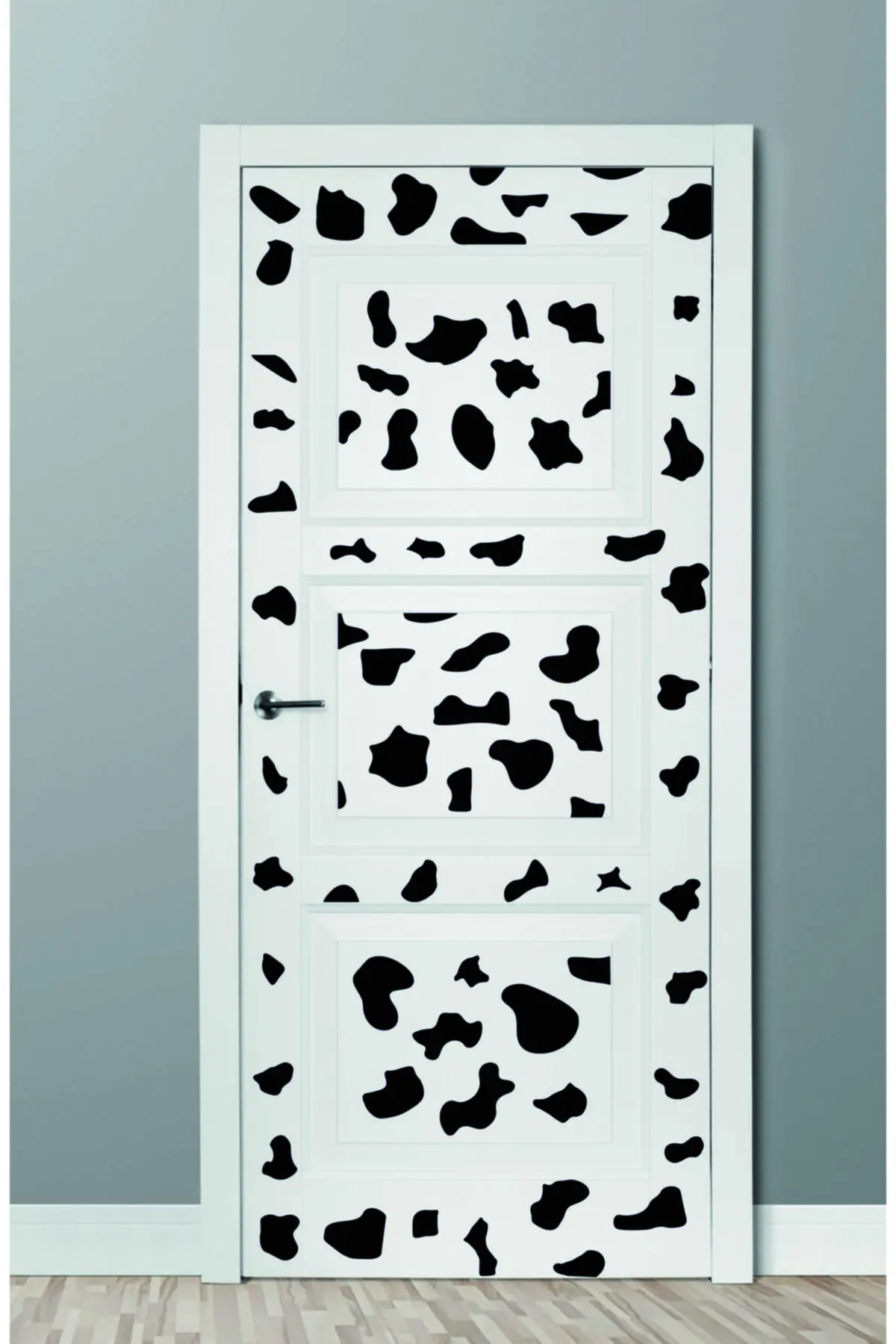 Cow Pattern Wallpaper-Cow Pattern Wall Stickerı-Cow Pattern Wall Decoration-Black