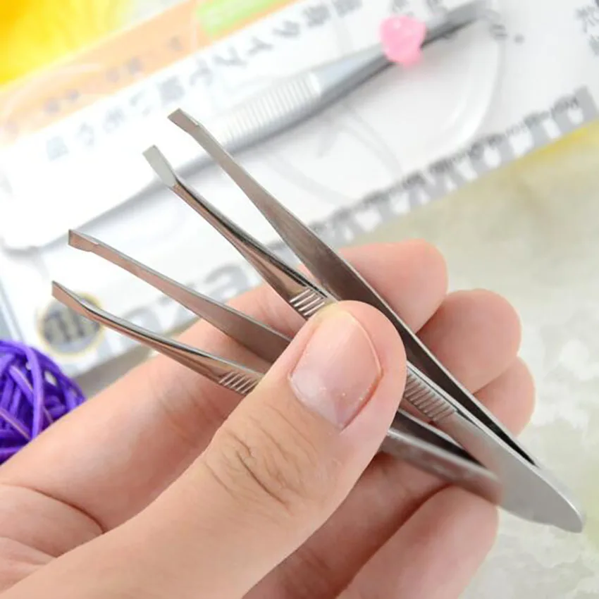 1Pc Trimming Eyebrow Clips Stainless Steel Eyebrow Tweezers Flat/Oblique Head Eyebrow Trimmer Hair Removal Beauty Makeup Tools