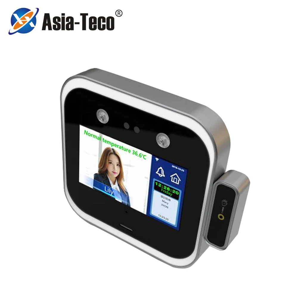 5.0 Touchscreen Face Recognition Wrist Temperature Measurement Detector Face Password Biometric Intelligent Attendance Machine