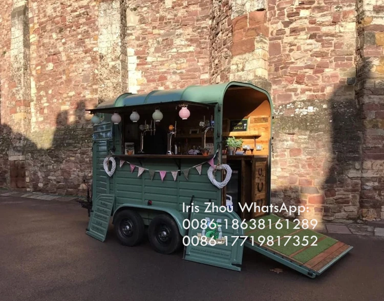 Vintage horse box bar, fast china food trailer, mobile restaurant, food van for sale