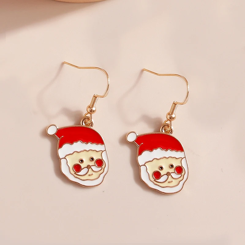 Leslie Mix Stile Winter Frohe Weihnachten Ohrringe Mode Schneeflocke Baum Santa Claus Deer Tropfen Ohrringe Neue Jahr Schmuck Geschenke – Detail 22