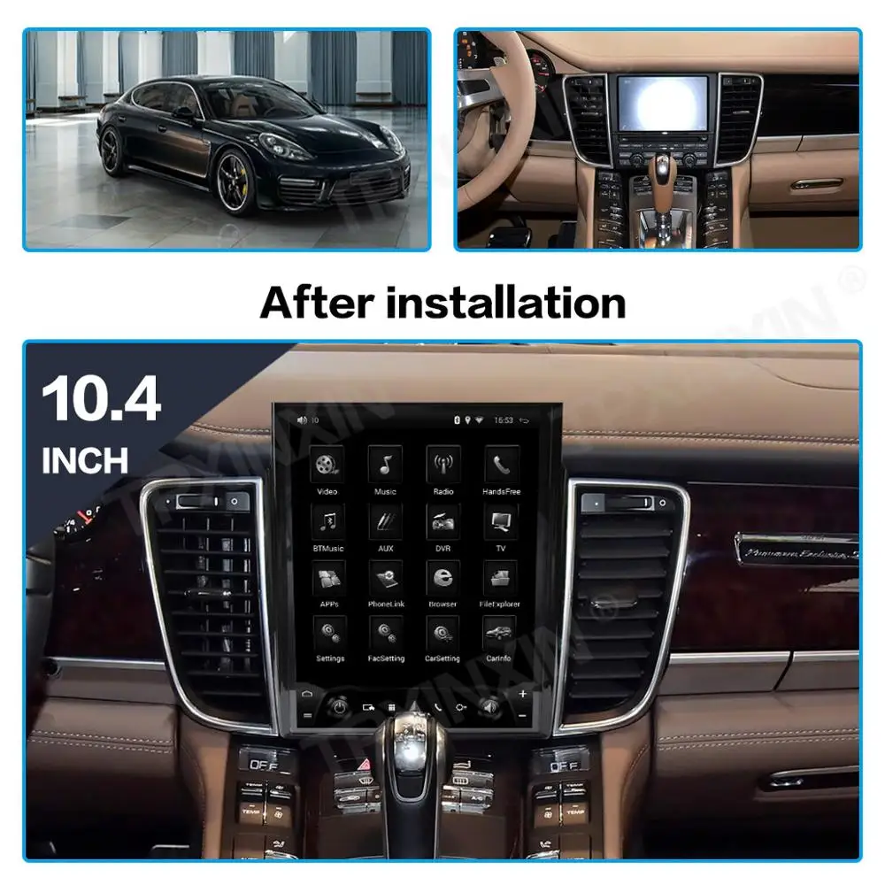 For Porsche Panamera 2011-2016 Android 9.0 Tesla Screen Car GPS Navigation HeadUnit Multimedia Player Auto Stereo Radio Recorder