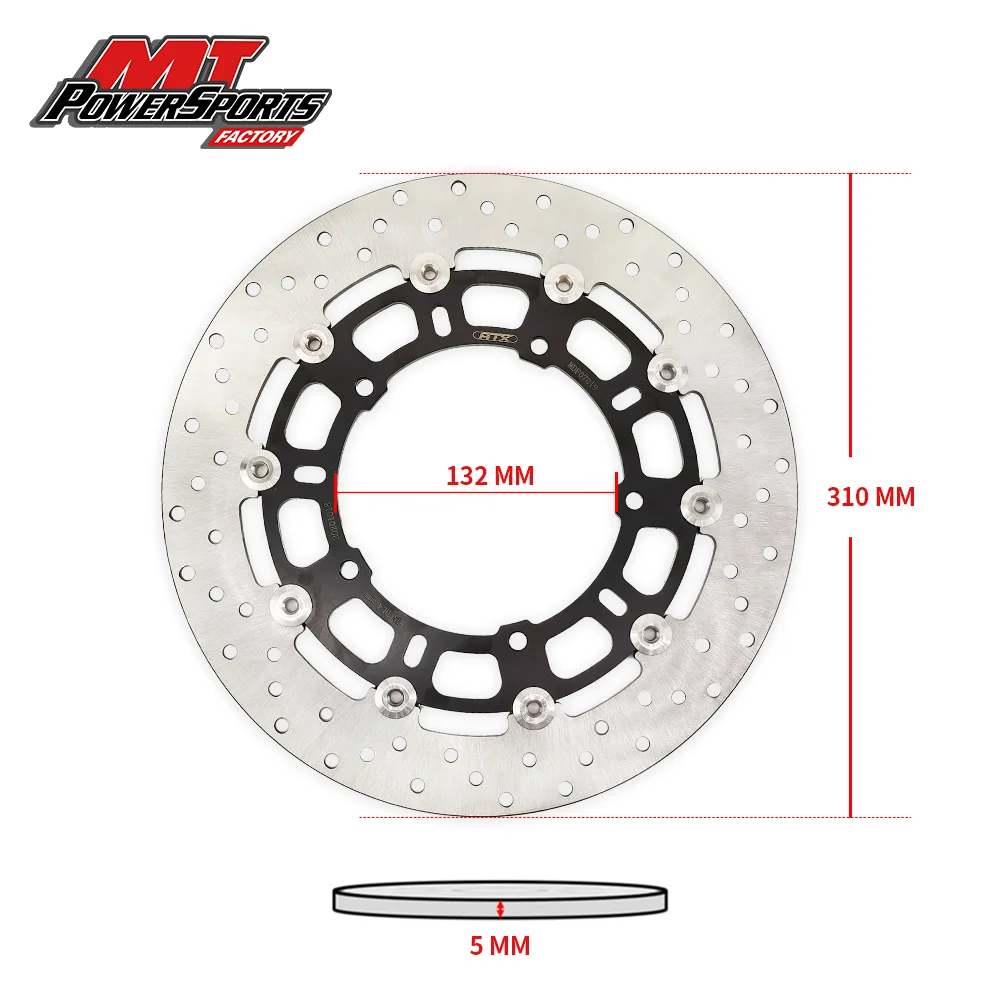 For Yamaha YZF R6 2008-2016 Brake Disc Rotor Front MTX Motorcycle Street Bike Braking Motorcycles Disc Brake MDF07019