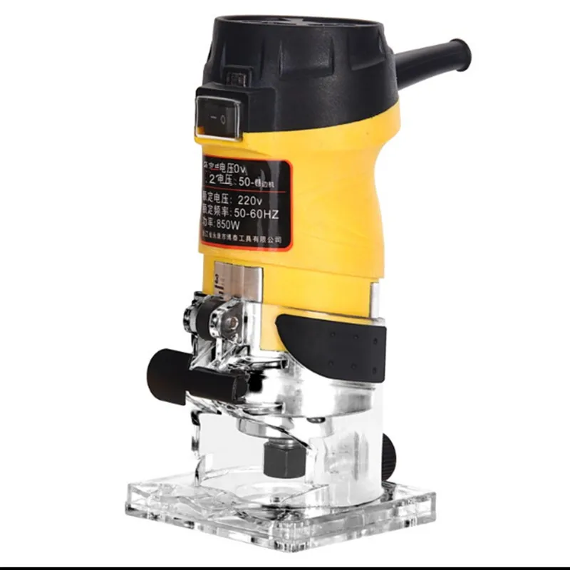 

850 Вт 3800 об/мин Электрический ручной деревообрабатывающий фрезерный станок 6,35 мм деревообрабатывающий ламинатор для столярных работ Обрезка машина для резки и резьбы электроинструмент