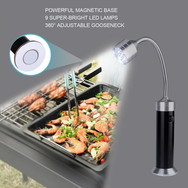 Barbecue Grill BBQ Light LED 360 Degree Outdoor Camping Ride Lamp Lights Weber BBQ Accessories Lighting Tools Smart Grills Light