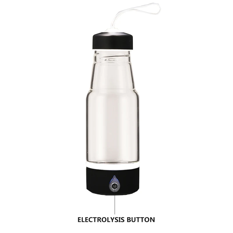 Générateur d'hydrogène riche Portable de 420ML, filtre à eau, ioniseur pur H2, bouteille d'hydrogène alcaline, électrolyse, boisson, hydrogène