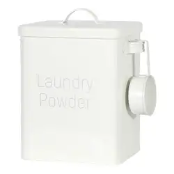 Multipurpose Laundry Powder Tin with Spoon Storage Container 6L Capacity Canister Bucket for Storing Washing Powder Laundry Room