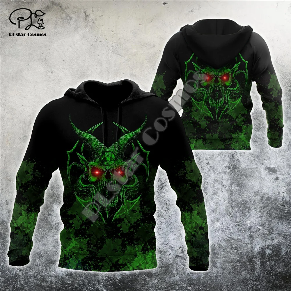 PLstar Cosmos-Survêtement gothique fantôme pour hommes et femmes, Hoodies drôles Harajuku, Skull Reaper, Helloween, Vintage New Fashion, 3D Print, N23