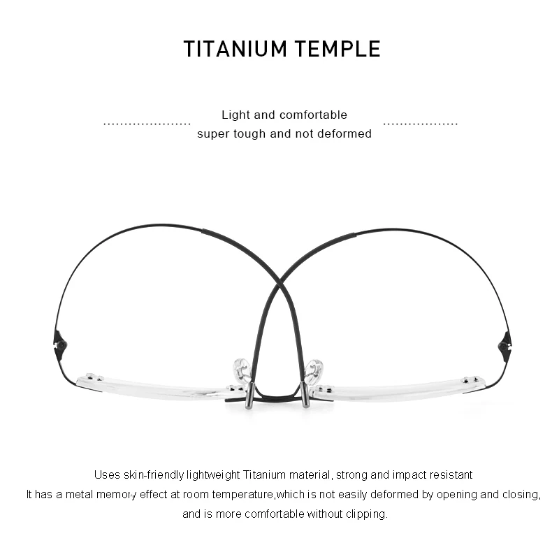 MERRYSผู้หญิงไทเทเนียมRimlessสุภาพสตรีกรอบUltralight Framelessแฟชั่นกรอบแว่นตาS2888