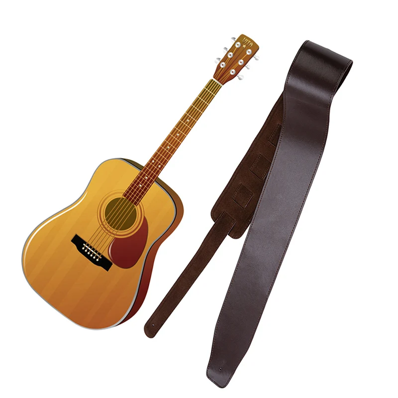 Adjustable Guitar Strap Belt 110-130cm Length PU Leather Acoustic Folk Electric Bass Guitar Belt Musical Instruments Accessories