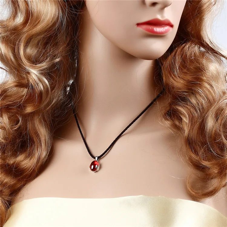 

SA SILVERAGE Jewelry S925 Silver Accessories Red Pomegranate Corundum Pendant Fashion Agate Necklace Pendant New Style Women