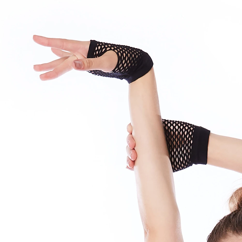 

MiDee Dance Accessory Performance Hands Wear Fishnet Gloves Fingerless Unisex