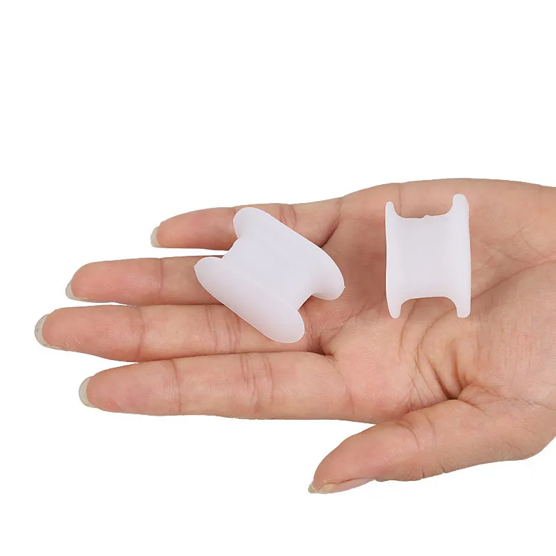 2Pcs=1Pair Silicone Toe Separator Bunion Corrector Spacer Thumb Straightener Good Hallux Valgus Deformity Effect Pedicure