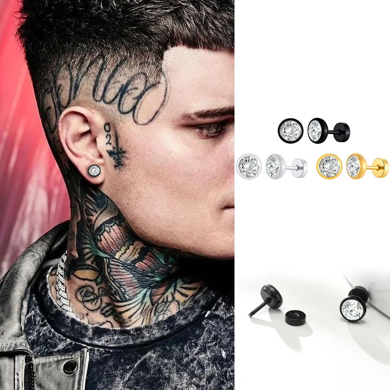 Round Cz Stud Earri…