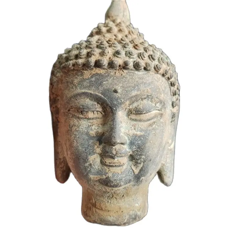 China Old Bronze Collection Comes From Rural Bronze Statues Buddha's Head