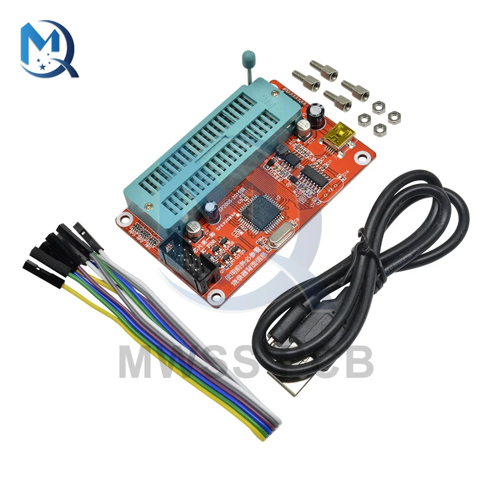 PIC SP200S Programmer Burner Microcontroller Module 24/93 Series EEPROM Memory Chip PCB Board Mini USB Cable with Dupont Line