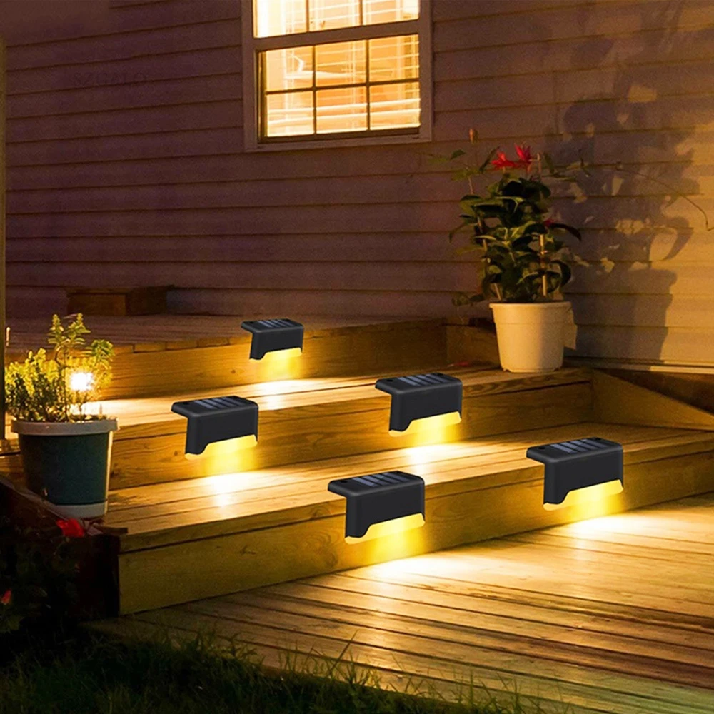 Solar Lights Solar Step Lights Outdoor Waterproof Led Solar Power Garden Light Lamp decoration for Patio Stair Garden Yard Fence