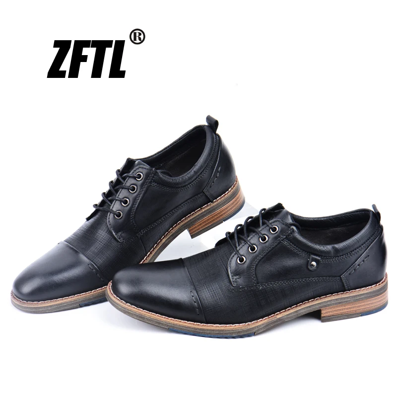 ZFTL New Men dress shoes genuine leather man oxford shoes big size male formal shoes casual men’s business shoes  048