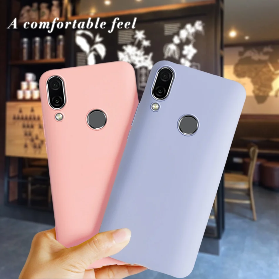 Candy Color Silicone Case For Huawei Honor Play Case 6.3 Soft TPU Phone Bumper For Honor Play COR-AL10 COR-L29 Back Cover Coque