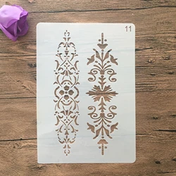 A4 29 * 21cm Crown Flower wall layered stencil painting scrapbook stamp album decoration embossed paper card template decoration
