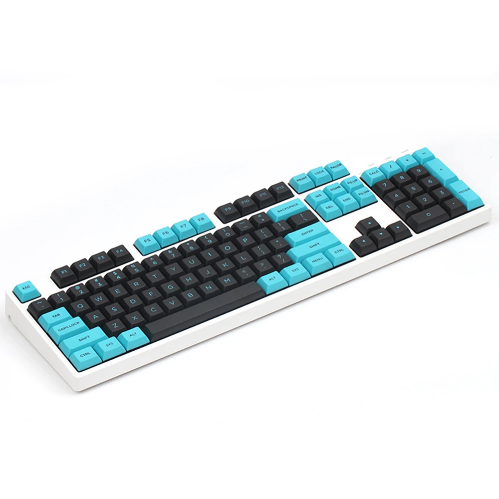 

XDA Profile Blue Black Keycaps For Cherry Mx Gateron Kailh Box TTC Switch Mechanical Keyboard 129 2 Color Molding PBT Key Cap