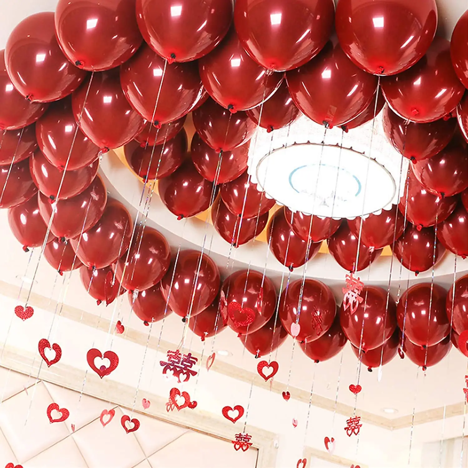 106pcs Red Gold Balloons Garland Arch Kit for Birthday Wedding Bridal Shower Bachelorette Baby Shower Party Balloons Decoration