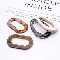 ZEROUP Ear Drop Acrylic Oval Shape Earring Accessories Pendant Necklace Charms Jewelry Finding Diy Handmade Material 6pcs