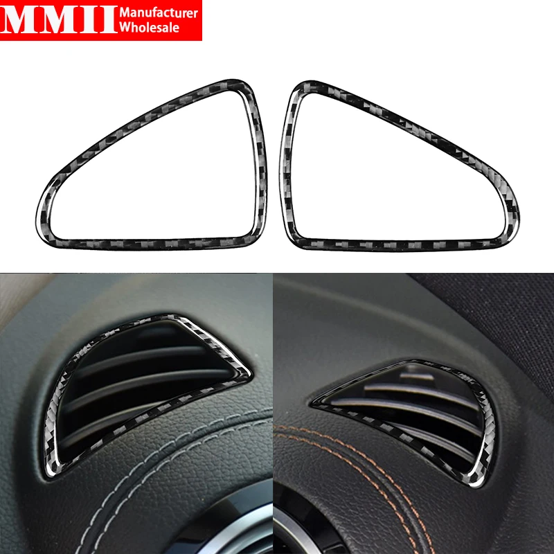 

For Mercedes Benz 2019 2020 GLB Carbon Fiber Car Instrument Panel Vent Air Outlet Trim Cover Decorative Stickers Car Accessories