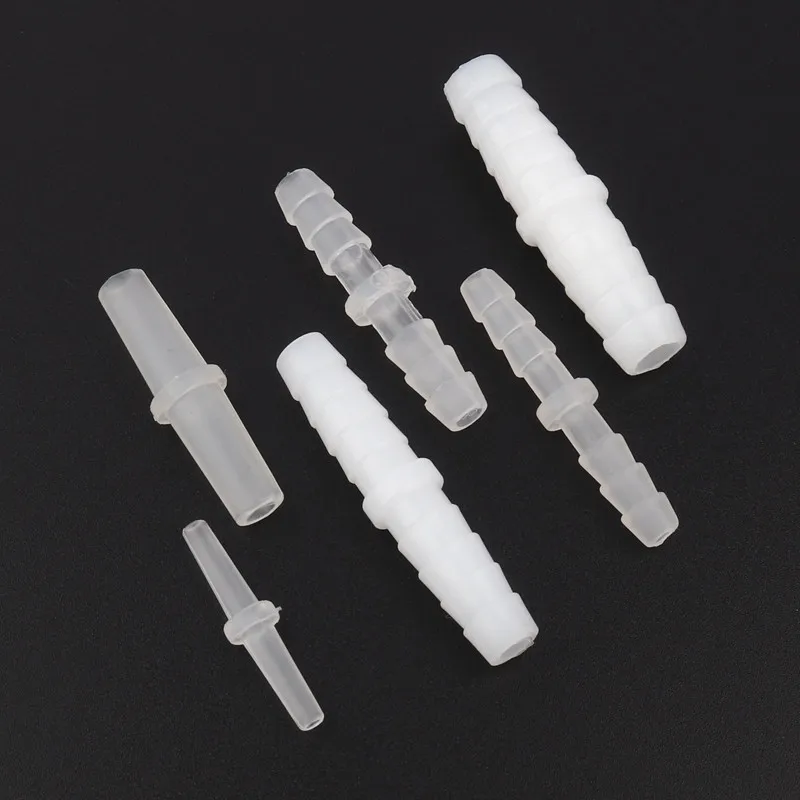 

10pcs/lot 3-10mm Plastic Connectors Drip Irrigation Fittings Aquarium Fish Tank Air Pump Aerator Flat Mouth/Pagoda Hose Joints