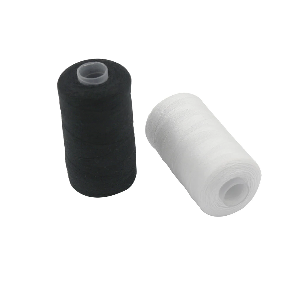 D&D 500M Strong and Durable Sewing Threads for Sewing Polyester Thread Clothes Sewing Supplies Accessories White  Black