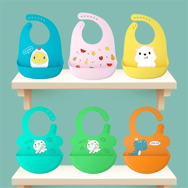 

1pc Silicone Bibs for Kids Newborn Baby Feeding Tableware Waterproff Baby Bibs for Toddler Breakfast Feedings Baby Things