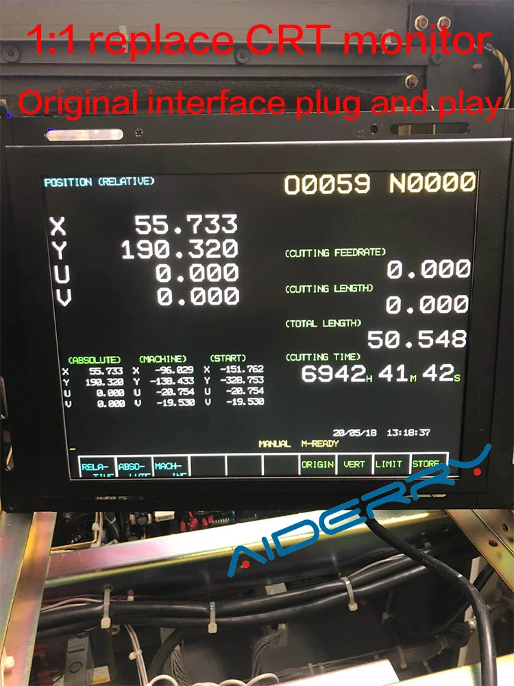 Imagem -02 - Display Lcd Totalmente Compatível para a Máquina Cnc Fanuc Monitor Crt A61l0001-0094 Tx1450 D14cm-05a 14 Polegadas 121 Polegadas