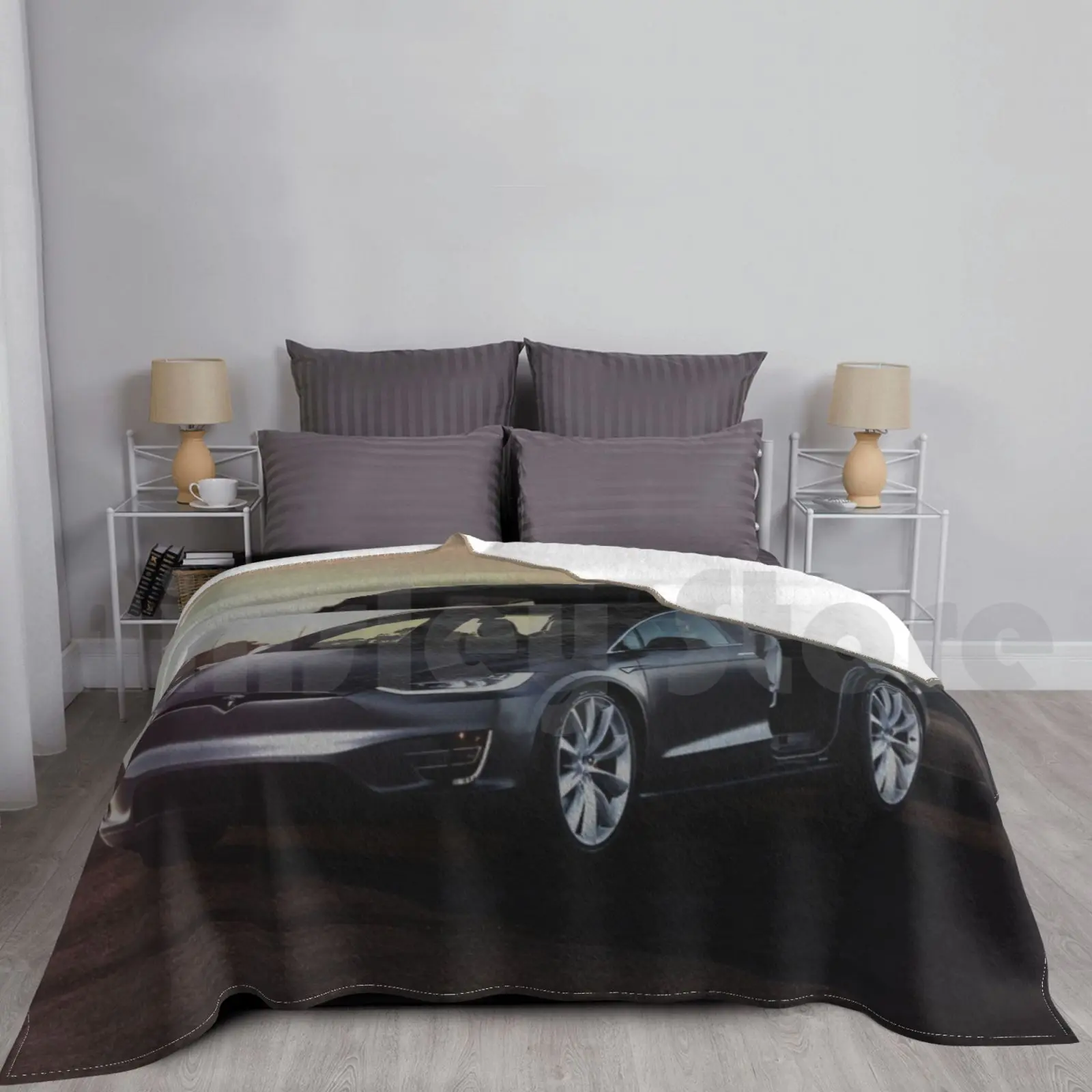 Tesla Car Blanket Fashion Custom Tesla Tesla Model S Tesla Model Y Tesla Model X Tesla S Tesla X Tesla Y Tesla