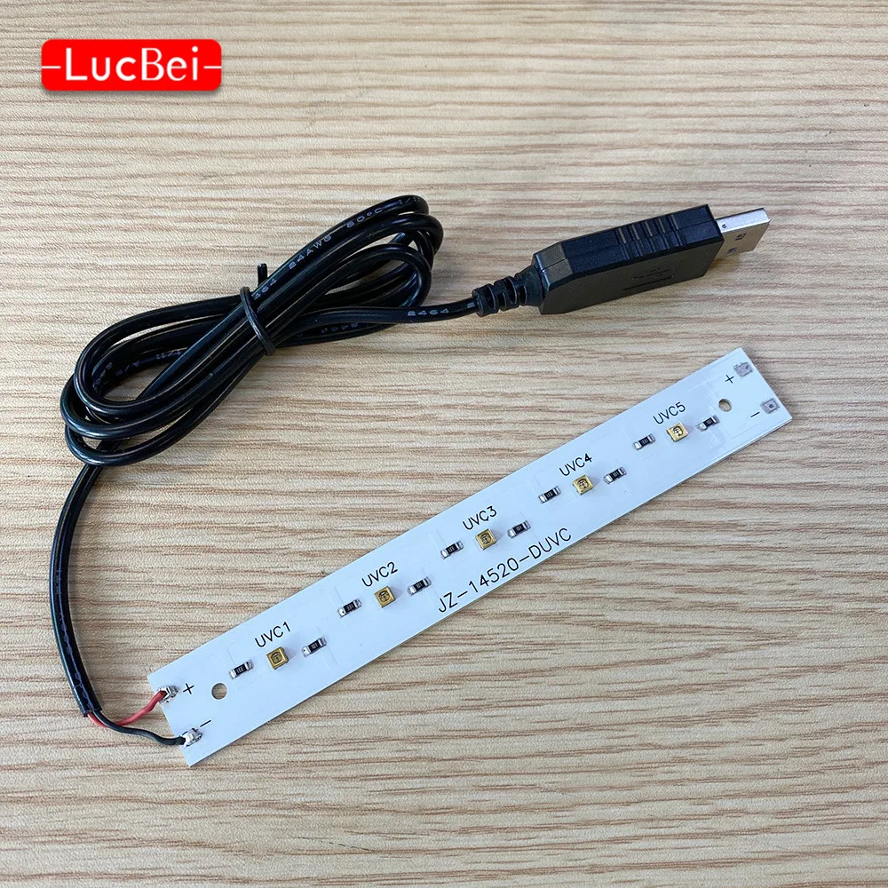 UV 램프 살균기용 UVC LED 모듈, 딥 바이올렛 자외선, 살균용, 고품질, 9V, 275nm, 5W, 무료 배송