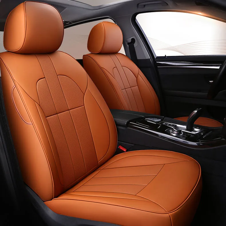 custom only 2 pc front Leather car seat cover for  mitsubishi pajero 4 2 sport outlander xl asx accessories lancer car seats