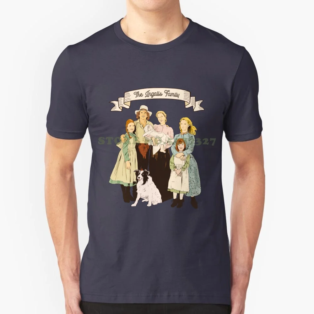 

Colorful The Ingalls Family In The Little House On The Prairie Summer Funny T Shirt For Men Women The Little House On The