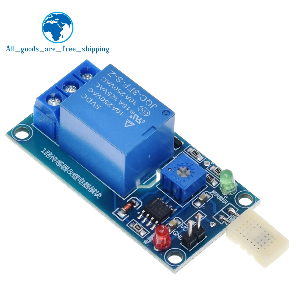 TZT 1/3PCS HR202 DC 5V 1-Kanal 1CH Feuchtigkeitsschalter-Relaismodul Steuerplatine Feuchtigkeitssensormodul für Arduino – Detail 2
