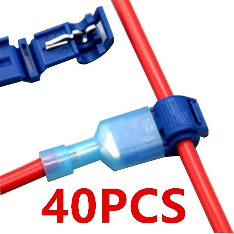 Conectores de cable eléctrico rápido, bloqueo de empalme de presión, terminales de cable crimp, 40 unidadesconectores eléctricosconectores eléctricos 12v