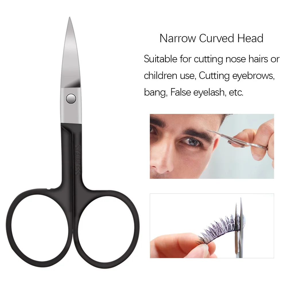 Pinzas para cejas de acero inoxidable, punta plana inclinada, con bolsa, herramientas cosméticas, 4/5 Uds.