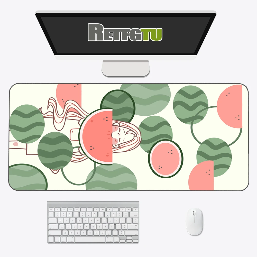 Grande padrão de frutas dos desenhos animados gaming mouse pad computador gamer teclado tapete do mouse mesa almofadas de escrita para computador 90x40cm