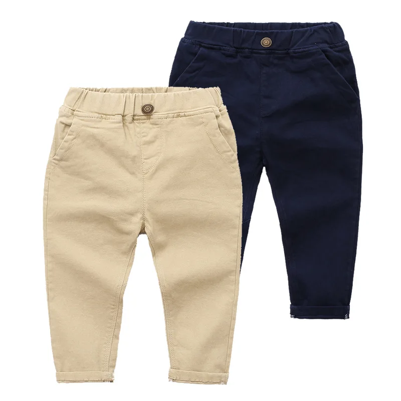 kids pants  Children's Pants Spring and Autumn Baby Slim Pants A Buckle Elastic Boy Trousers Casual Pants Tide Manufacturers