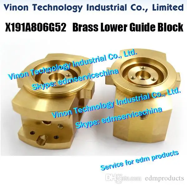 MV Power Feed Holder (Brass) 68.5*51*35.2tmm X191A806G52 for DWC-MV1200,MV2400 machine. Lower Brass Dies Guide Block